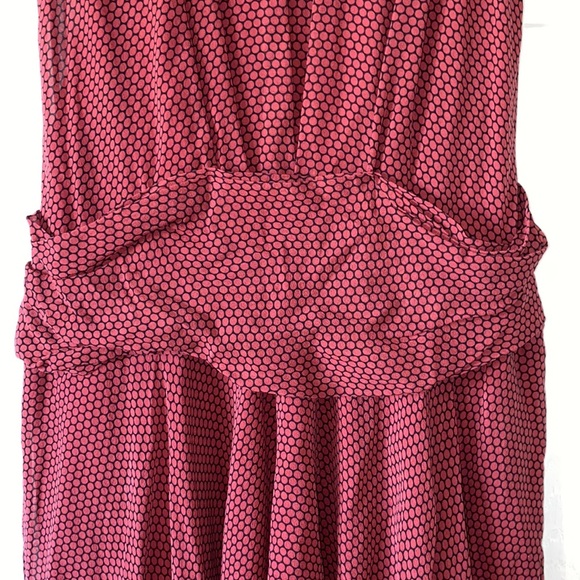 THEORY Draped Dot-Print Chiffon Dress - Picture 5 of 5